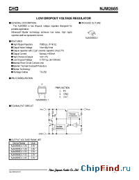Datasheet NJM2885DL1-03 manufacturer NJRC