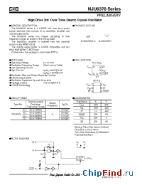 Datasheet NJU6378DC manufacturer NJRC