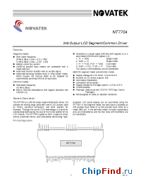 Datasheet NT7704H-TABF4 manufacturer Novatek