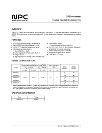 Datasheet CF5014AL1 manufacturer NPC
