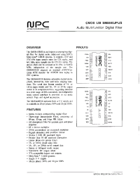 Datasheet SM5840JP manufacturer NPC