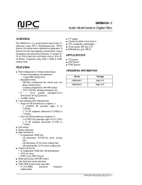 Datasheet SM5843AP1 manufacturer NPC
