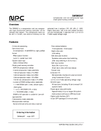 Datasheet SM5902A manufacturer NPC