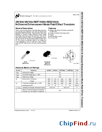 Datasheet 2N7002 manufacturer National Semiconductor
