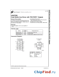 Datasheet 54ABT240J-QML manufacturer National Semiconductor
