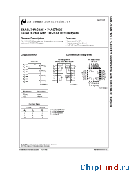 Datasheet 54AC125PMQB manufacturer National Semiconductor