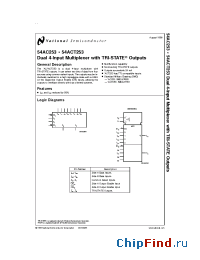 Datasheet 54AC253DM manufacturer National Semiconductor