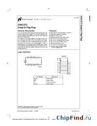 Datasheet 54AC273 manufacturer National Semiconductor