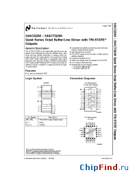 Datasheet 54ACQ244 manufacturer National Semiconductor