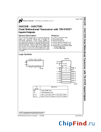 Datasheet 54ACT245DM-MLS manufacturer National Semiconductor
