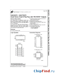 Datasheet 54ACTQ374DM-MLS manufacturer National Semiconductor