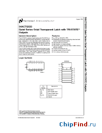 Datasheet 54ACTQ533DMQB manufacturer National Semiconductor