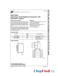 Datasheet 54ACTQ543 manufacturer National Semiconductor
