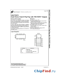 Datasheet 54ACTQ574F manufacturer National Semiconductor