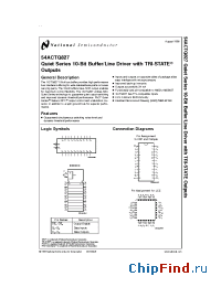 Datasheet 54ACTQ827FMQB manufacturer National Semiconductor