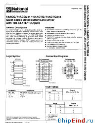 Datasheet 54ACTQD manufacturer National Semiconductor