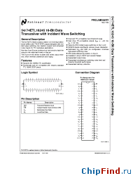 Datasheet 54ETL16245 manufacturer National Semiconductor