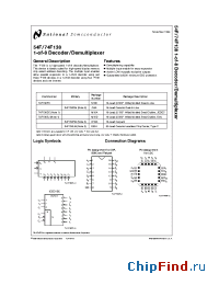Datasheet 54F138 manufacturer National Semiconductor
