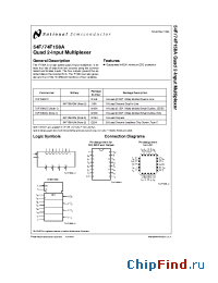 Datasheet 54F158AFCX manufacturer National Semiconductor