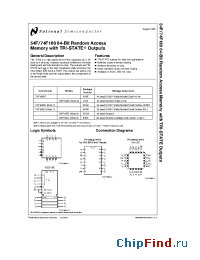 Datasheet 54F189 manufacturer National Semiconductor