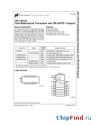 Datasheet 54F245 manufacturer National Semiconductor
