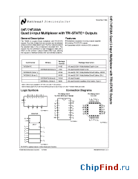 Datasheet 54F258ADMQB manufacturer National Semiconductor