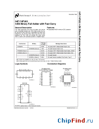 Datasheet 54F283 manufacturer National Semiconductor