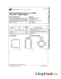 Datasheet 54F410 manufacturer National Semiconductor
