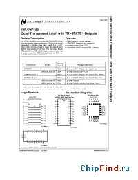 Datasheet 54F533 manufacturer National Semiconductor