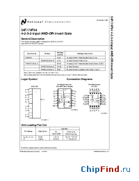 Datasheet 54F64 manufacturer National Semiconductor