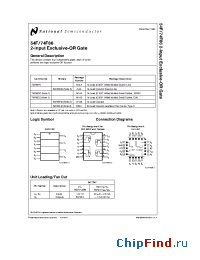 Datasheet 54F86 manufacturer National Semiconductor