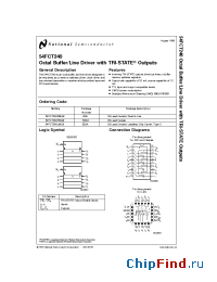 Datasheet 54FCT240 manufacturer National Semiconductor