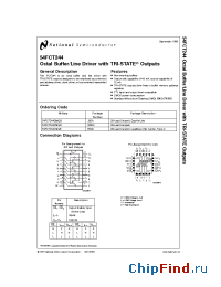 Datasheet 54FCT244D manufacturer National Semiconductor