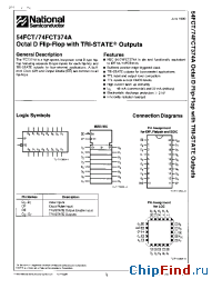 Datasheet 54FCT374ADMQB manufacturer National Semiconductor