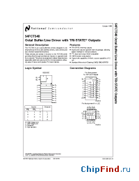 Datasheet 54FCT540 manufacturer National Semiconductor