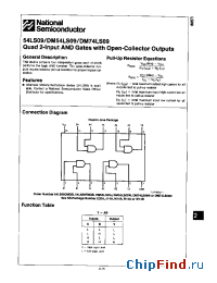 Datasheet 54LS09DMQB manufacturer National Semiconductor