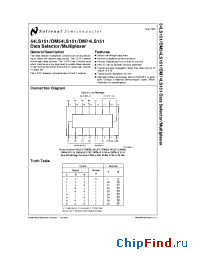 Datasheet 54LS151E manufacturer National Semiconductor