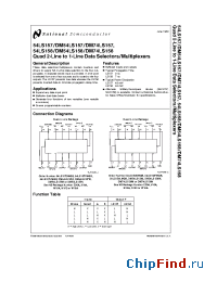 Datasheet 54LS157J manufacturer National Semiconductor