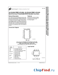 Datasheet 54LS160A manufacturer National Semiconductor