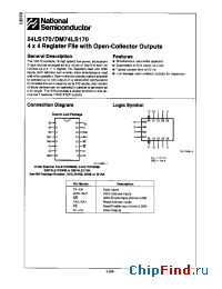 Datasheet 54LS170FMQB manufacturer National Semiconductor