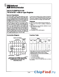 Datasheet 54LS173 manufacturer National Semiconductor