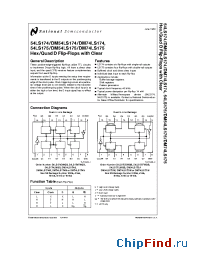 Datasheet 54LS174FMQB manufacturer National Semiconductor