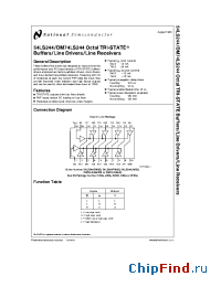 Datasheet 54LS244FMQB manufacturer National Semiconductor