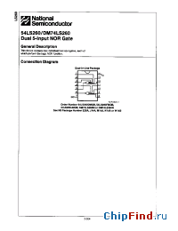 Datasheet 54LS260LMQB manufacturer National Semiconductor