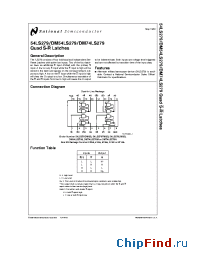 Datasheet 54LS279LMQB manufacturer National Semiconductor
