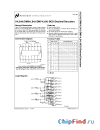 Datasheet 54LS42 manufacturer National Semiconductor