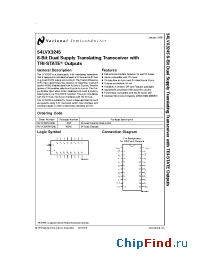 Datasheet 54LVX3245J-QML manufacturer National Semiconductor
