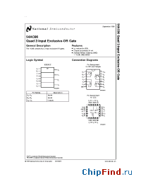 Datasheet 5962-89550012A manufacturer National Semiconductor
