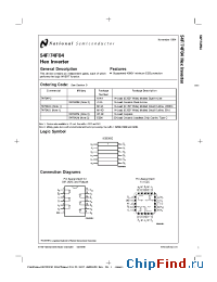 Datasheet 74F04SC manufacturer National Semiconductor