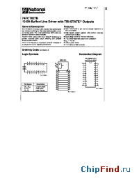 Datasheet 74FCT827B manufacturer National Semiconductor